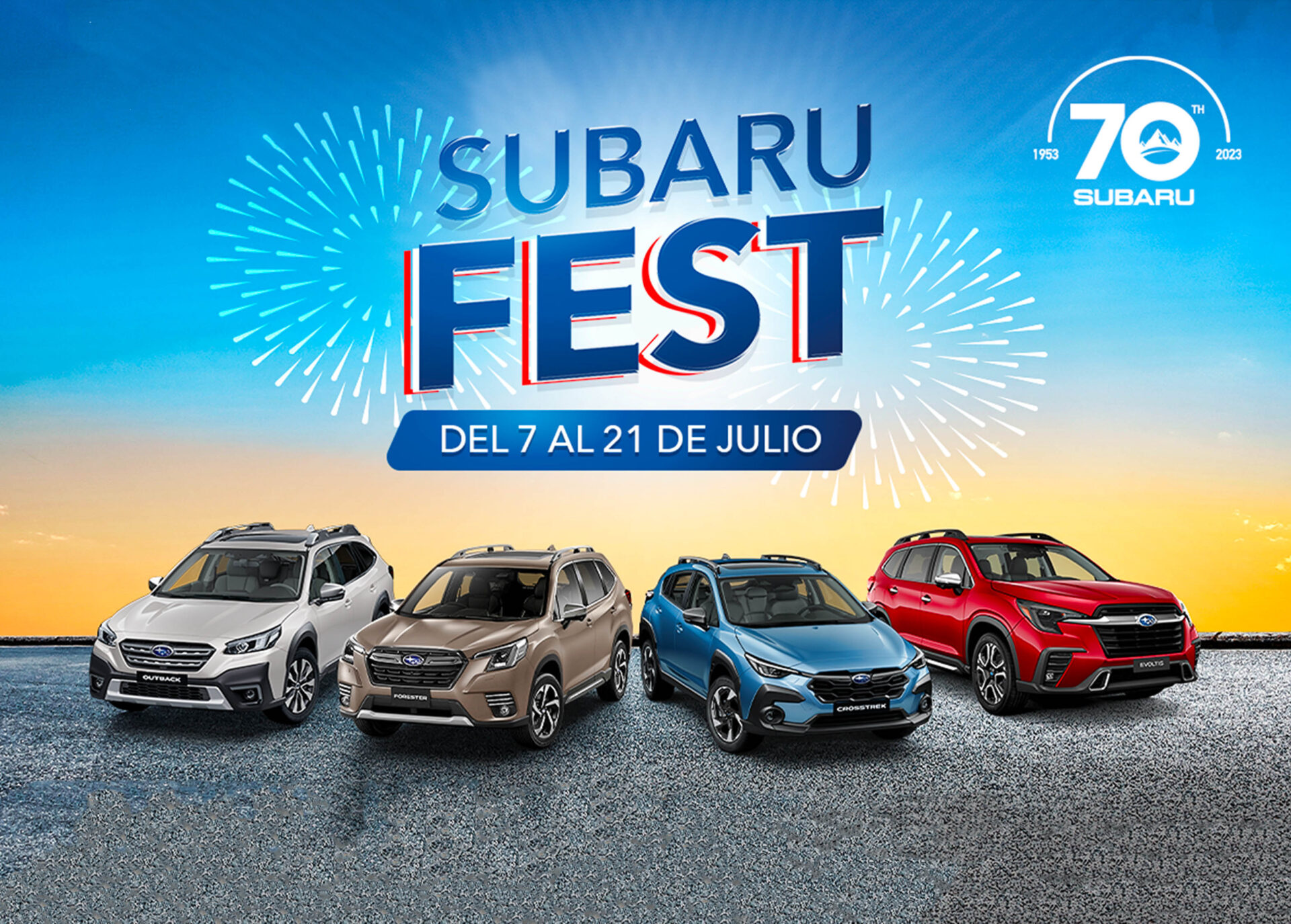 SUBARU CELEBRA 70° ANIVERSARIO CON CAMPAÑA “SUBARU FEST” Tester